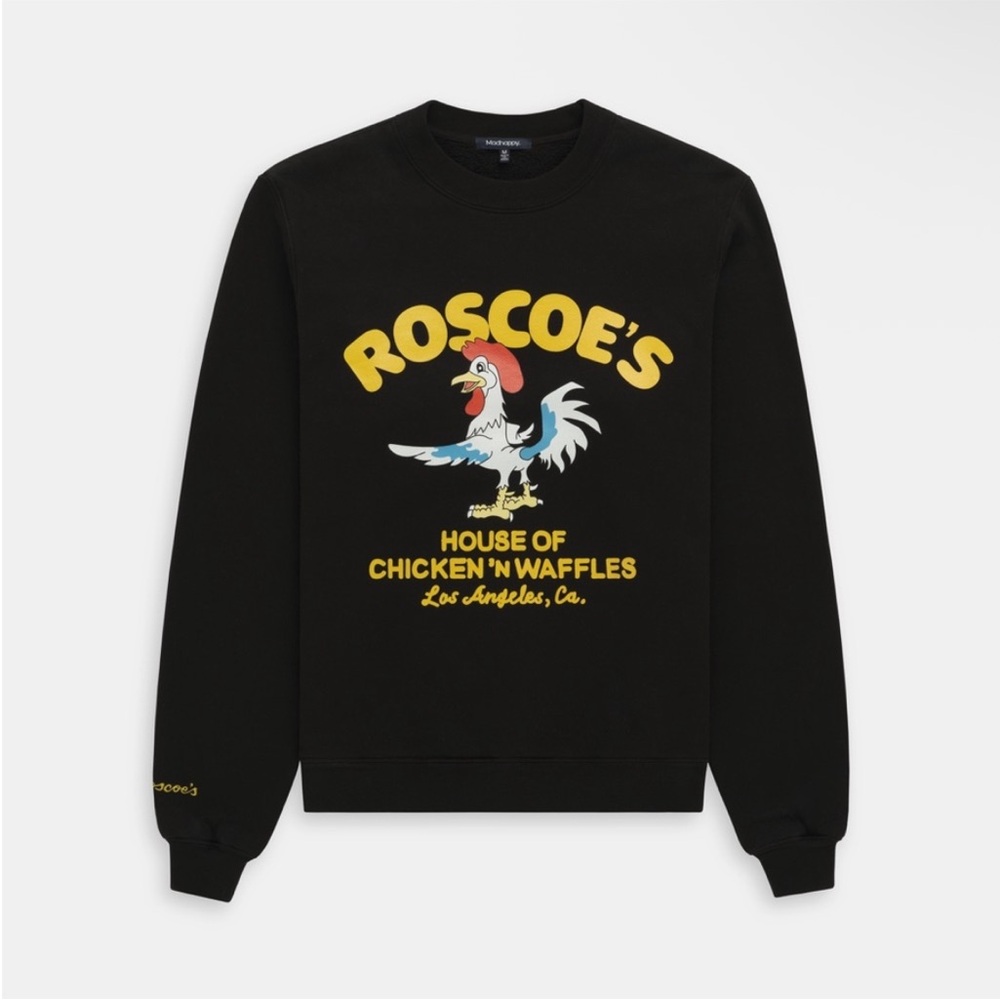 RARE NWT Madhappy × Roscoe's Chicken & Waffles Fleece Pullover Sweatshirt Small